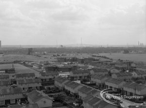 View from Cadiz Court, Dagenham, of main blocks in Wellington Drive, 1968