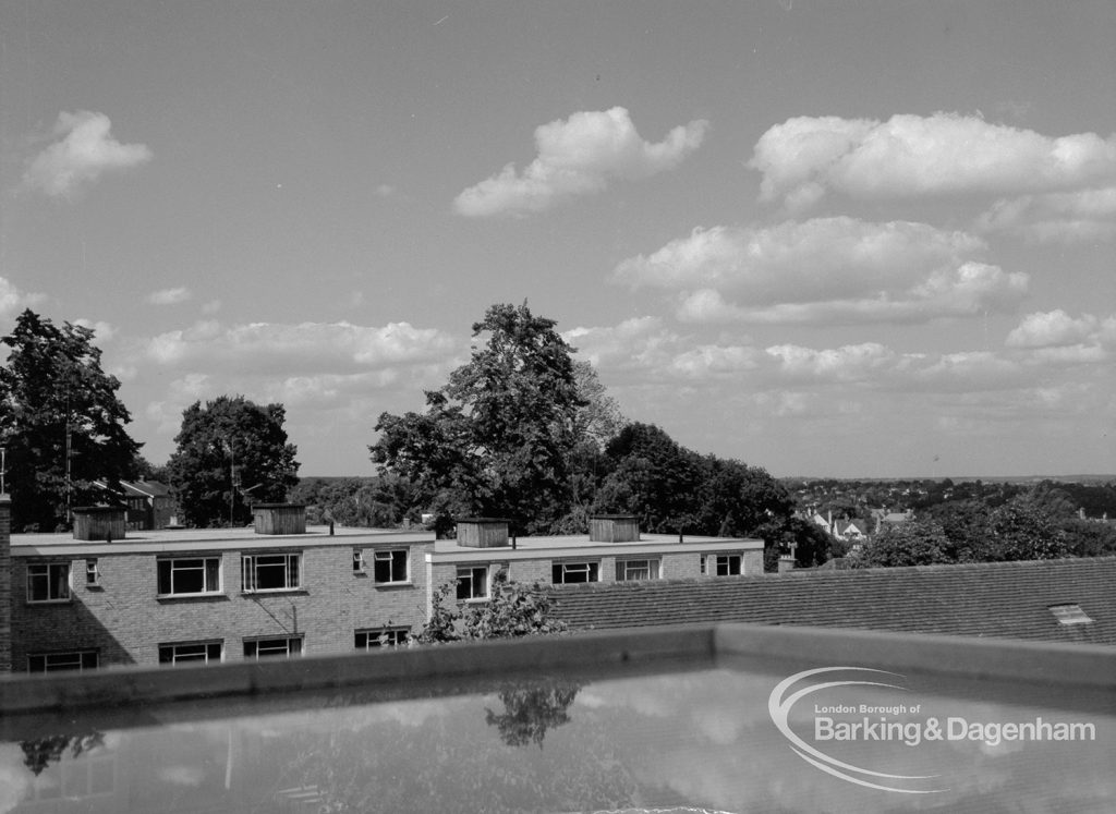 Unidentified photographic negative by Egbert E Smart of cloudy sky, 1968