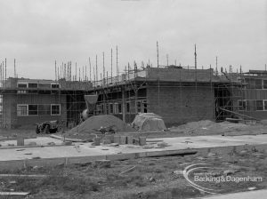 Housing development, showing half finished block in Wellington Drive, Dagenham, 1968