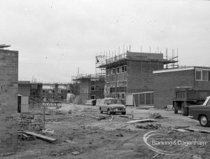 Housing development, showing half finished block in Wellington Drive, Dagenham, 1968