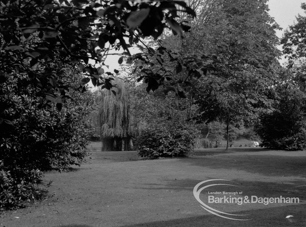 Valence House, Dagenham, showing part of gardens and taken from rear of House, 1968