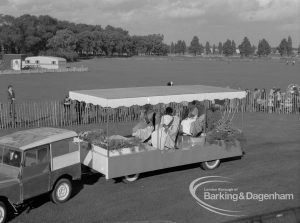 Barking Carnival 1968, showing float [possibly with visiting beauty queen], 1968