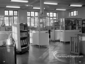 Victoria and Albert Travelling Exhibition at Rectory Library, Dagenham, general view from east, 1968