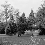 Valence House Museum, Becontree Avenue, Dagenham, showing trees in grounds, 1968 – 1969