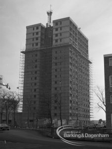Housing, showing Thaxted House tower block, Siviter Way, Dagenham, 1968 – 1969