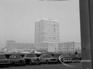 Becontree Heath housing development, showing tower block at north, 1969