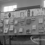 Barking Libraries Children’s Book Week at Valence House, Dagenham, showing exhibition of children’s arts and crafts books, 1969