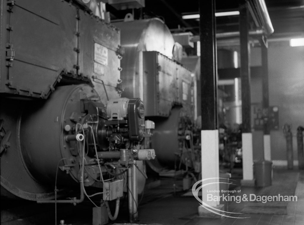 London Borough of Barking Borough Heating Engineer, showing boiler house at Salvage Plant, 1969