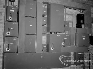 London Borough of Barking Borough Heating Engineer, showing switchgear in steel boxes, 1969