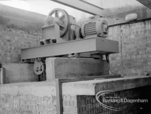London Borough of Barking Borough Engineer, Heating and Ventilation, showing apparatus mounted high in roof [possibly in Asta House, Chadwell Heath], 1969