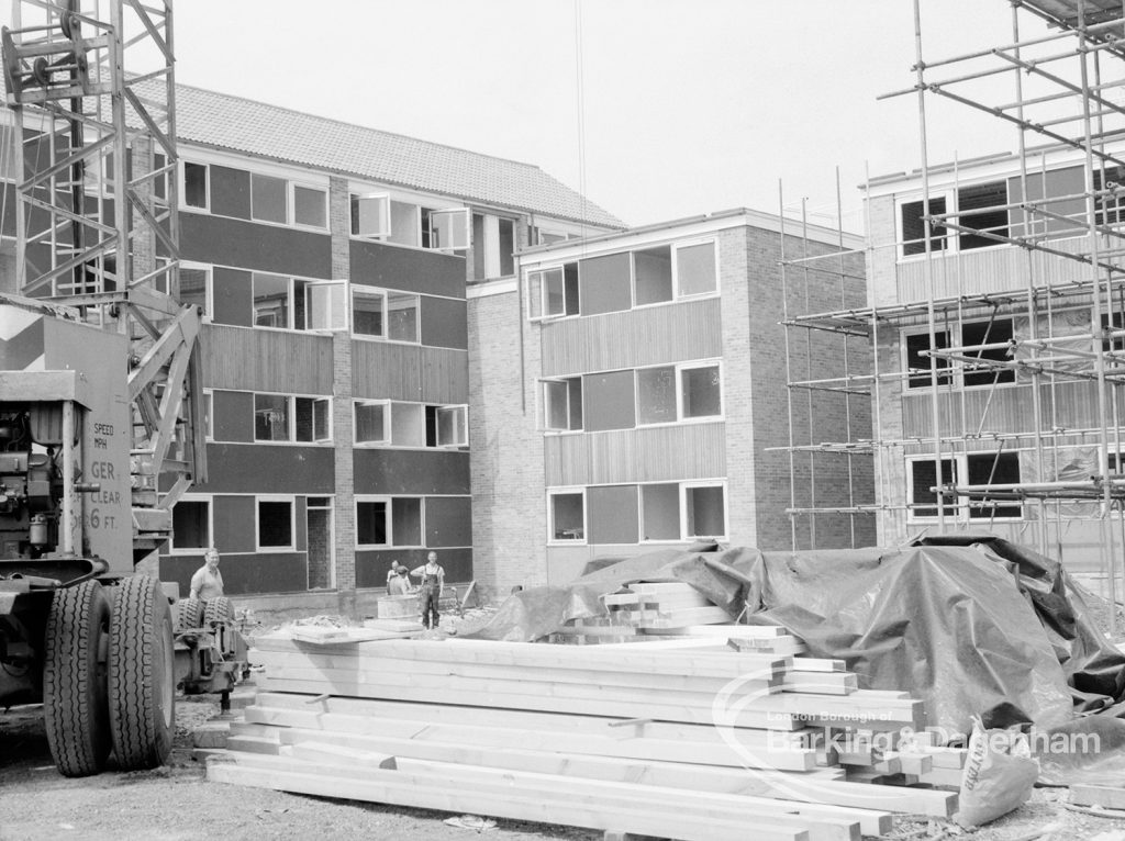 Dagenham housing development, showing Wellington Drive estate under construction, 1969