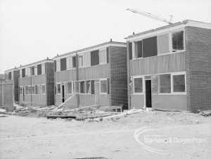 Dagenham housing development, showing Ottawa Gardens and Close under construction at Wellington Drive estate, 1969