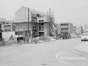 Dagenham housing development, showing Trinidad Gardens under construction at Wellington Drive estate, 1969