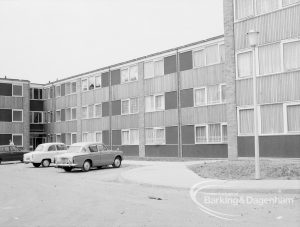 Dagenham housing development, showing completed blocks of flats at Wellington Drive estate, 1969
