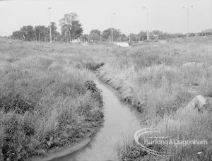 Wantz Stream, also showing Wellington Close, Dagenham and east of Leys Pool, 1969