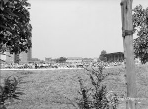 Dagenham Schools joint Sports Day in Old Dagenham Park, showing arena, 1969