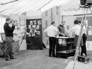 Dagenham Town Show 1969, showing Fanshawe Film Society exhibition with display and officers, 1969