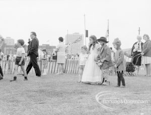 Dagenham Town Show 1969, showing young children’s fancy dress competition, 1969