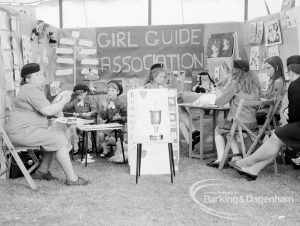 Dagenham Town Show 1969, showing Girl Guide Association stand and stall, 1969