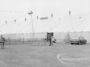 Dagenham Town Show 1969, showing exterior of the Youth marquee, 1969