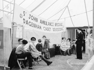 Dagenham Town Show 1969, showing resuscitation demonstration at St John Ambulance Brigade, Dagenham Cadet Divisions exhibition, 1969