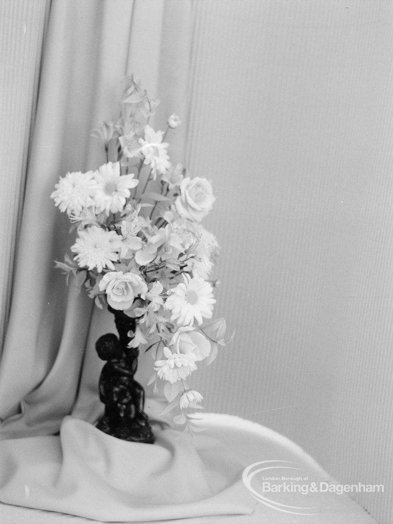 Dagenham Town Show 1969, showing spray of daisies and roses in Flower Arrangement exhibition, 1969