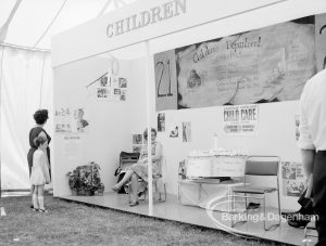 Dagenham Town Show 1969, showing Child Care display on Children stand, 1969