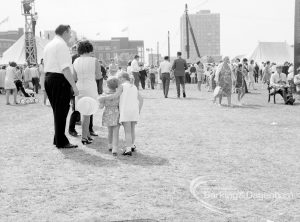 Dagenham Town Show 1969, showing visitors including family group in the main Avenue, 1969