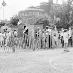 Dagenham Town Show 1969, showing visitors queueing to enter, south of Civic Centre, 1969