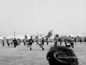 Dagenham Town Show 1969, showing drummers circling in main arena, 1969