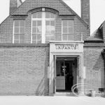St Chad’s Infant School, Japan Road, Chadwell Heath (building ceasing to be used as school), with rear west entrance inscribed ‘Infants’, 1969