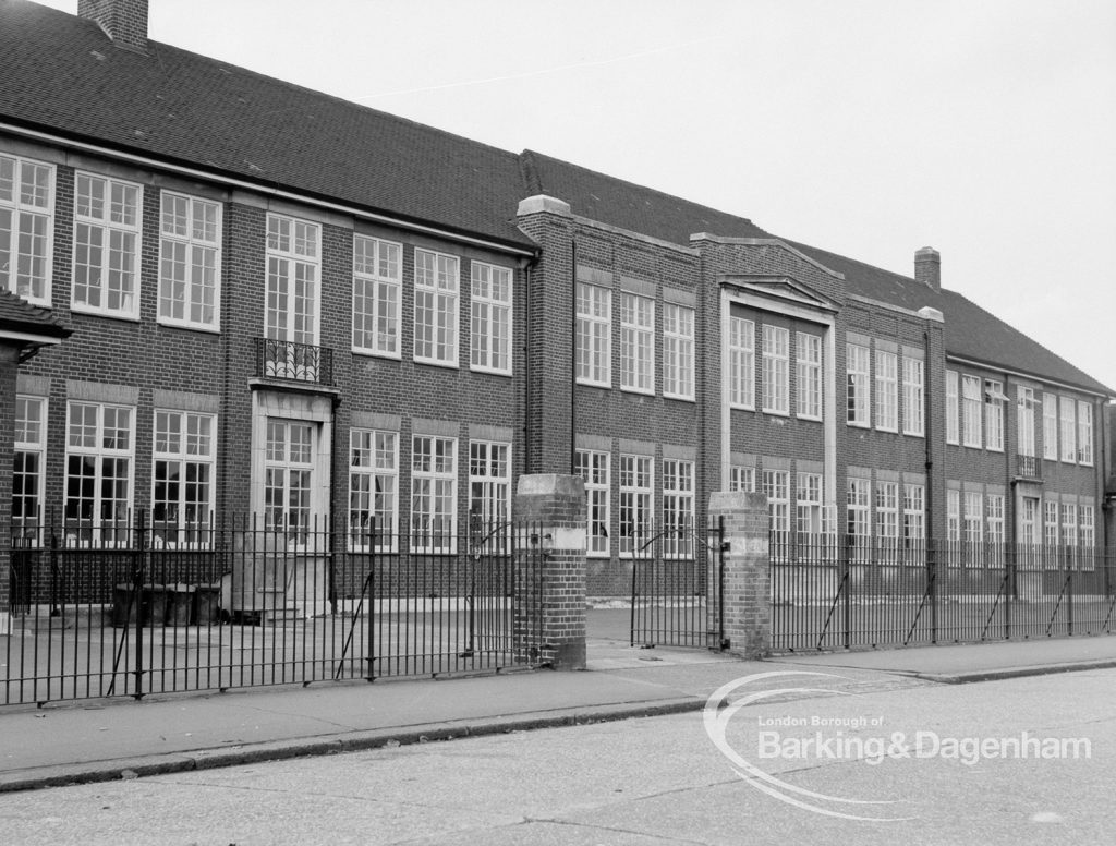 Park Secondary Modern School, Dagenham from Vicarage Road, 1969