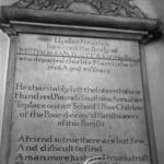 Memorial to Thomas Waters on the north side of the nave of St Peter and St Paul’s Parish Church, Dagenham, 1970
