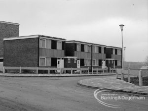 Two storey housing on the corner of the Wellington Drive estate, Dagenham, 1970