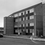 Two and four storey housing on the corner of the Wellington Drive estate, Dagenham, 1970