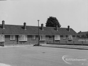 Mayesbrook housing for elderly people, showing bungalows in Bevan Avenue, Barking, 1970
