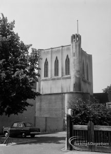 St Marys Parish Church tower, Valence Wood Road, Dagenham, from south-east, 1970