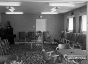 Housing for elderly people, showing east end of lounge at 172 Church Elm Lane, Dagenham, 1970