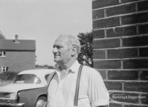 Staff at Rectory Library, Dagenham, showing caretaker Mr M Harris, 1970