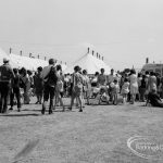 Dagenham Town Show 1970, showing a crowd near the entrance and marquees behind, 1970