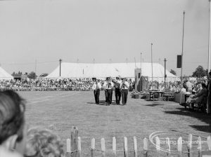 Dagenham Town Show 1970, showing group marching in main arena, 1970