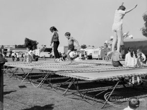 Dagenham Town Show 1970, showing trampolining children, 1970