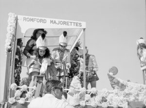 Dagenham Town Show 1970, showing ‘Romford Majorettes’ mounted tableau, 1970
