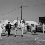 Dagenham Town Show 1970, showing strolling visitors with marquees in background, 1970