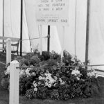 Dagenham Town Show 1970, showing Inshore Lifeboat Fund well surrounded by flowers, labelled ‘Throw a coin into the fountain and make a wish’, 1970