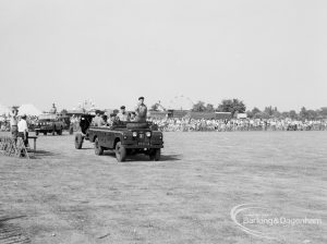 Dagenham Town Show 1970, showing armoured vehicles parading in the arena, 1970