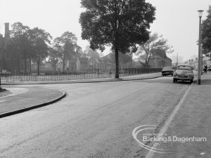 Town Planning improvements, showing Eastbury Avenue taken from Ripple Road, on the Eastbury Estate, Barking, 1970