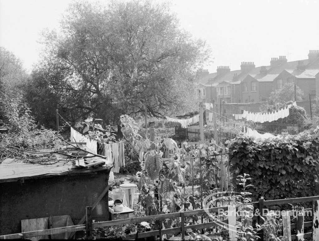 Town Planning improvements, showing footpath behind Blake Avenue on the Eastbury Estate, Barking, 1970