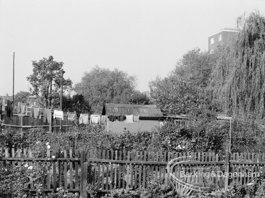 Town Planning improvements, showing footpath behind Blake Avenue on the Eastbury Estate, Barking, 1970