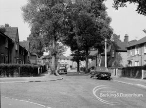 Town Planning improvements on Eastbury Estate, Barking [possibly showing Kennedy Road junction with Blake Avenue], 1970